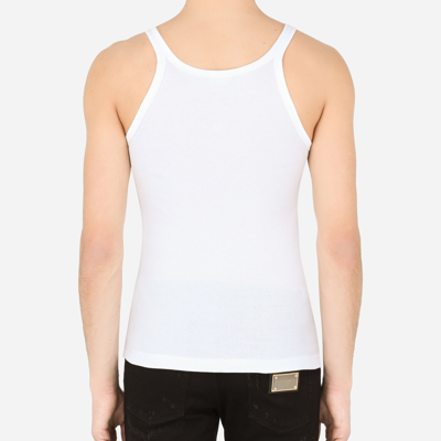 Shop Dolce & Gabbana Cotton Singlet In White