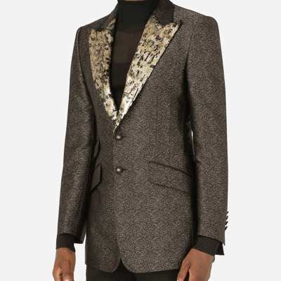 Dolce & Gabbana Lamé Jacquard Beat-fit Jacket In Multicolor