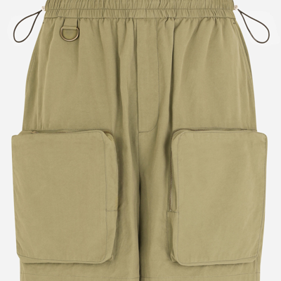 Shop Dolce & Gabbana Cotton Cargo Shorts In Green