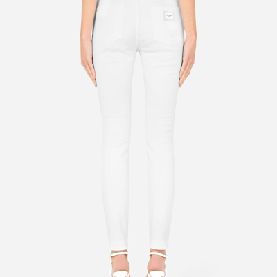 Dolce & Gabbana Stretch Denim Audrey Jeans In Italian Html In White