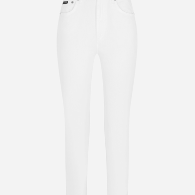 Dolce & Gabbana Stretch Denim Audrey Jeans In Italian Html In White