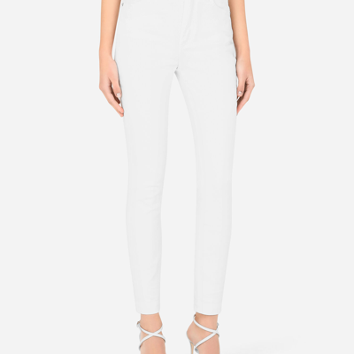 Dolce & Gabbana Stretch Denim Audrey Jeans In Italian Html In White