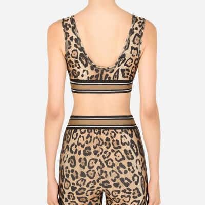 Dolce & Gabbana Leopard Print Vest In Multicolor