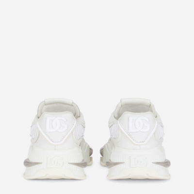 Dolce & Gabbana Dolce And Gabbana Woman's White Air Master Mix Of  Materials Sneakers In White