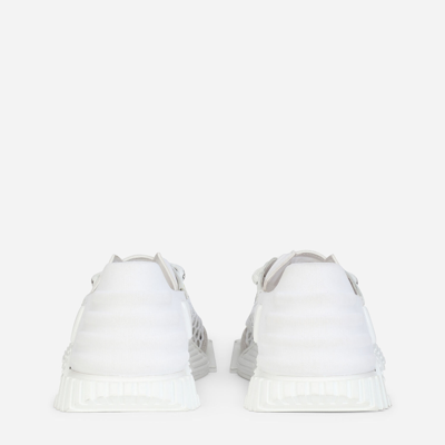 Shop Dolce & Gabbana Mesh Ns1 Slip-on Sneakers In White
