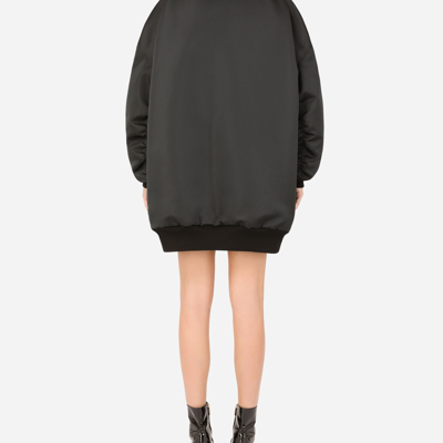 Dolce & Gabbana Duchesse Jacket With Branded Plate In Black