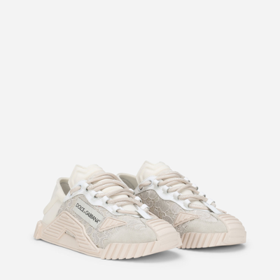 Dolce & Gabbana Round Toe Sneakers In Grey