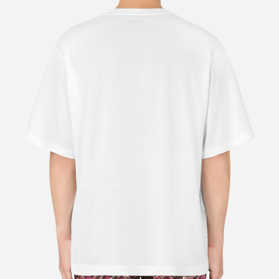 Shop Dolce & Gabbana Cotton T-shirt With Dg Logo And Print In Multicolor