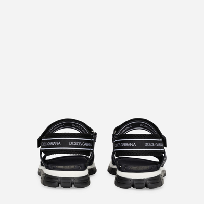 Shop Dolce & Gabbana Technical Fabric Sandals With Dg Logo In Multicolor
