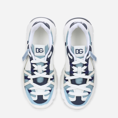 Dolce & Gabbana Mixed-material Airmaster Sneakers In Multicolor