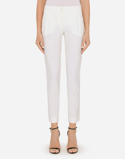 Shop Dolce & Gabbana Wool Pants In White