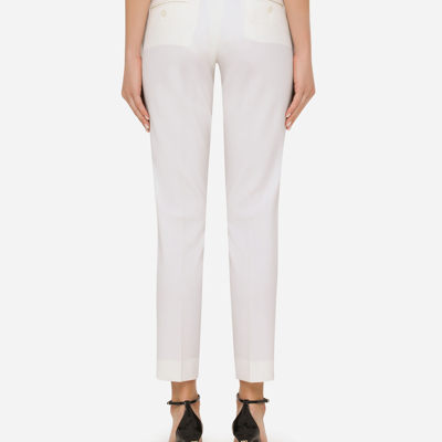 Shop Dolce & Gabbana Wool Pants In White