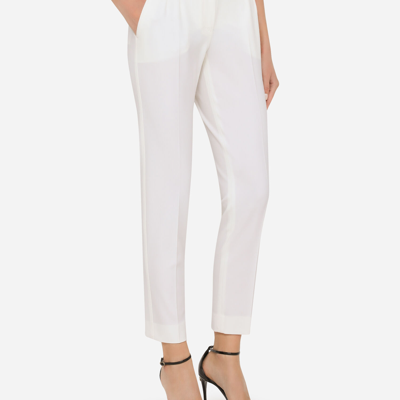 Shop Dolce & Gabbana Wool Pants In White