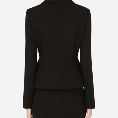 Dolce & Gabbana Single-breasted Virgin Wool Blazer In Black