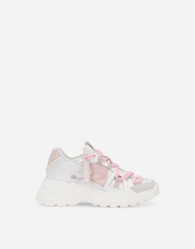 Dolce & Gabbana Mixed-material Air Master Sneakers In Multicolor
