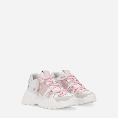 Dolce & Gabbana Mixed-material Air Master Sneakers In Multicolor