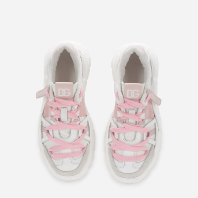 Dolce & Gabbana Mixed-material Air Master Sneakers In Multicolor