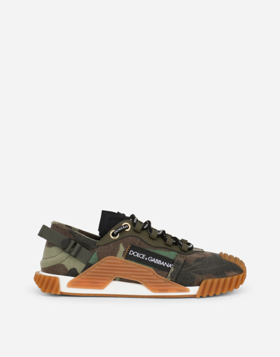 Shop Dolce & Gabbana Camouflage Patchwork Ns1 Sneakers In Multicolor