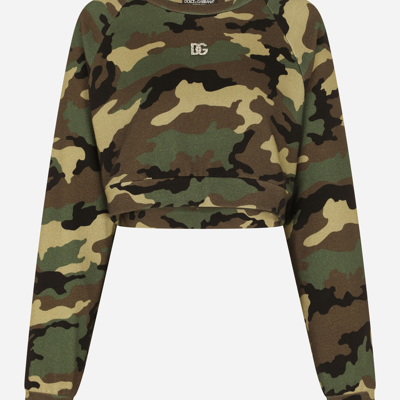 Shop Dolce & Gabbana Camouflage-print Jersey Sweatshirt In Multicolor