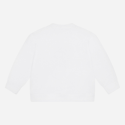 Shop Dolce & Gabbana Jersey Sweatshirt With Made In Italy Print In White
