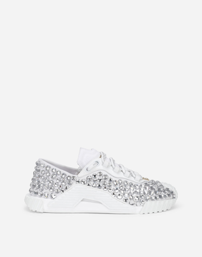 Shop Dolce & Gabbana Mixed-material Ns1 Sneakers In White