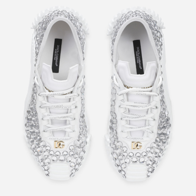 Shop Dolce & Gabbana Mixed-material Ns1 Sneakers In White