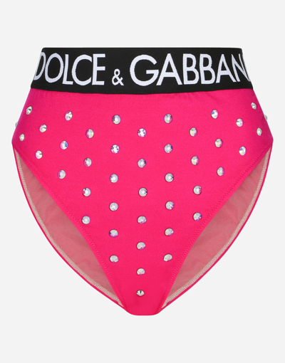 Shop Dolce & Gabbana Slip Alto In Fuchsia