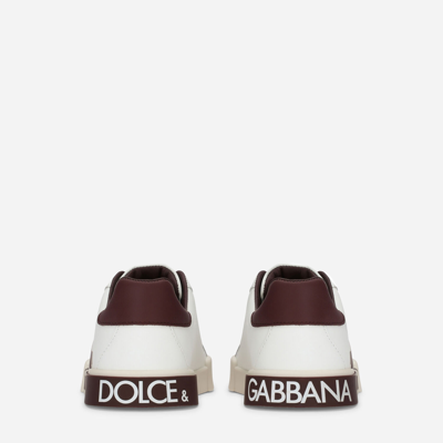 Shop Dolce & Gabbana Portofino Light Sneakers With Dg Logo Print In Multicolor