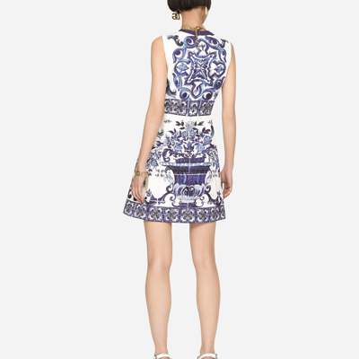 Dolce & Gabbana Printed Cotton Blend Dress  Printed  Donna 38 In Multicolor
