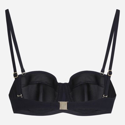 Dolce & Gabbana Solid-color Balconette Bikini Top In Nero