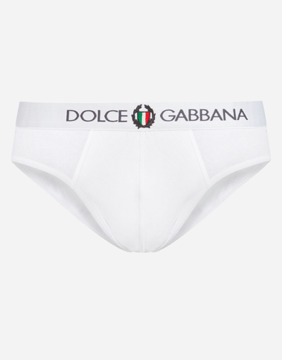 Shop Dolce & Gabbana Slip In Cotton In White