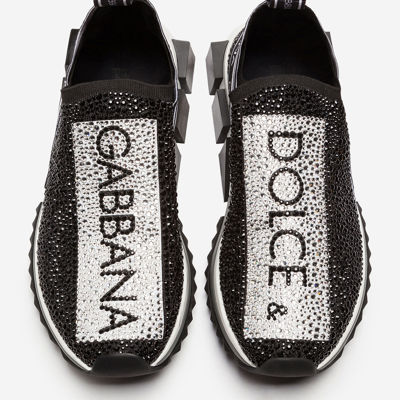 Shop Dolce & Gabbana Sorrento Sneakers With Fusible Crystals In Multicolore