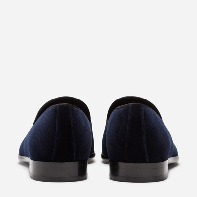 Shop Dolce & Gabbana Slippers In Velvet In Blue