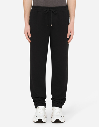 Shop Dolce & Gabbana Cotton Sweatpants In Black