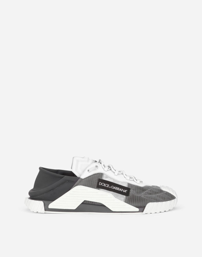 Dolce & Gabbana Ns1 Slip On Sneakers In Mixed Materials In Grey