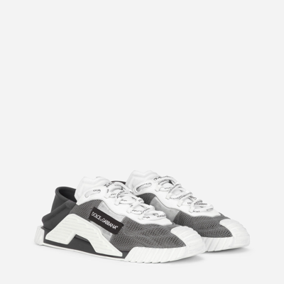 Dolce & Gabbana Ns1 Slip On Sneakers In Mixed Materials In Grey