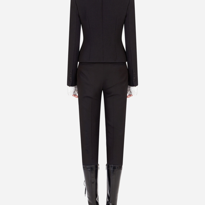 Dolce & Gabbana Short Single-breasted Dolce Jacket In Black