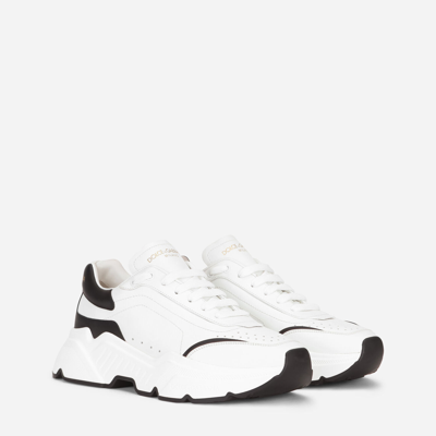 Shop Dolce & Gabbana Daymaster Sneakers In Nappa Calfskin In White/black