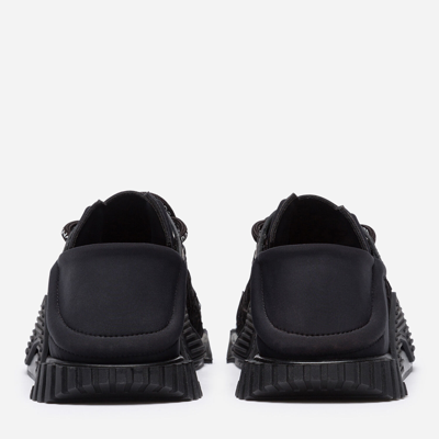 Shop Dolce & Gabbana Ns1 Slip On Sneakers In Mixed Materials In Black