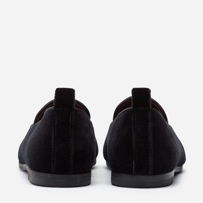 Dolce & Gabbana Velvet Slippers With Crown Patch In Black