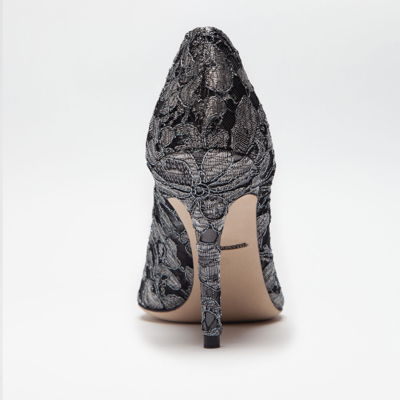 Dolce & Gabbana Bellucci 90 Taormina Lace Pumps With Crystal Detail In Grey
