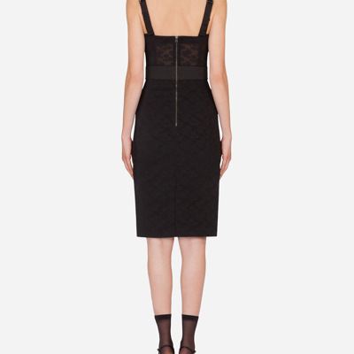 Shop Dolce & Gabbana Corset Dress In Black