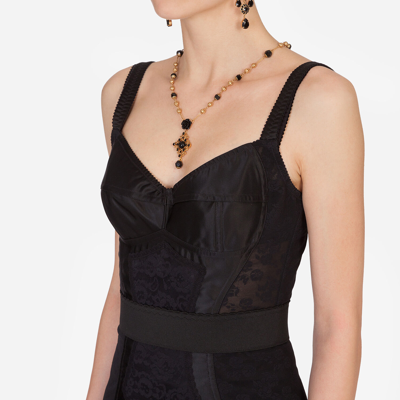 Dolce & Gabbana Suspender Dress In Black
