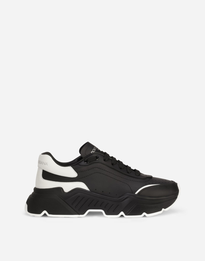 Shop Dolce & Gabbana Calfskin Nappa Daymaster Sneakers In Black/white