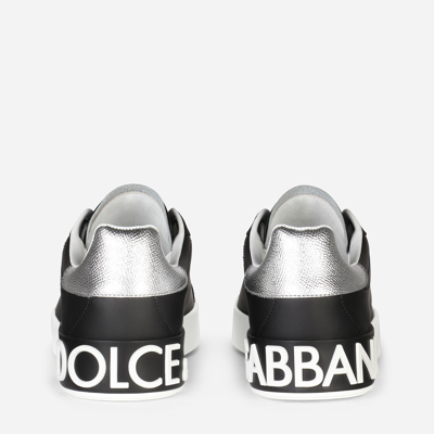 Dolce & Gabbana Dolce&gabbana Portofino Sneaker In Black/silver