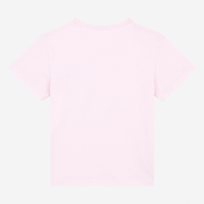 Shop Dolce & Gabbana Jersey T-shirt With Logo Tag In Pink