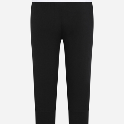 Dolce & Gabbana Two-way Stretch Cotton Leggings In Black