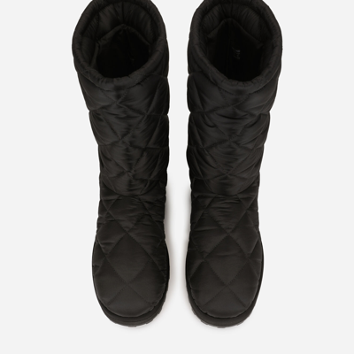 Shop Dolce & Gabbana Nylon Boots With Dg Logo In Black