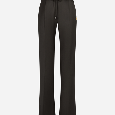 Dolce & Gabbana Viscose Twill Trousers In Black In Black