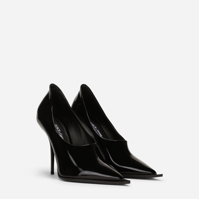 Shop Dolce & Gabbana Patent Leather Pumps In Black